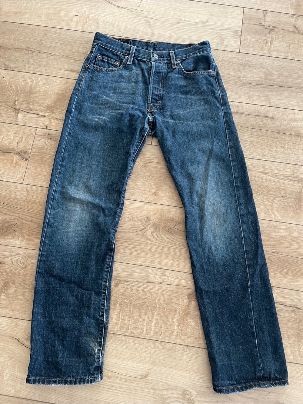 Vintage 2006 Levi's 501 Straight Leg Jeans Dark Wash W29 L30 tag 30x30